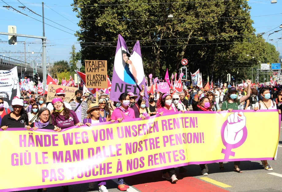 Manif "Pas touche aux rentes des femmes" du 18 septembre 2021