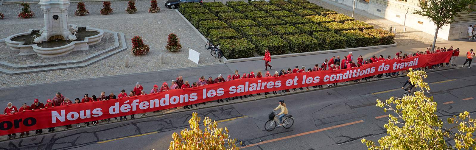 Manif pour la protection des salaires