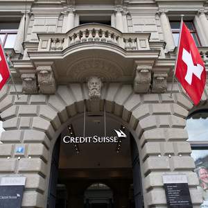 Entrée de la banque Credit Suisse
