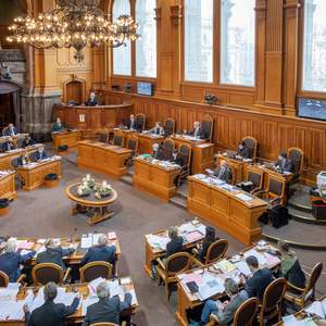 Vue d'ensemble dans la salle du Conseil aus états
