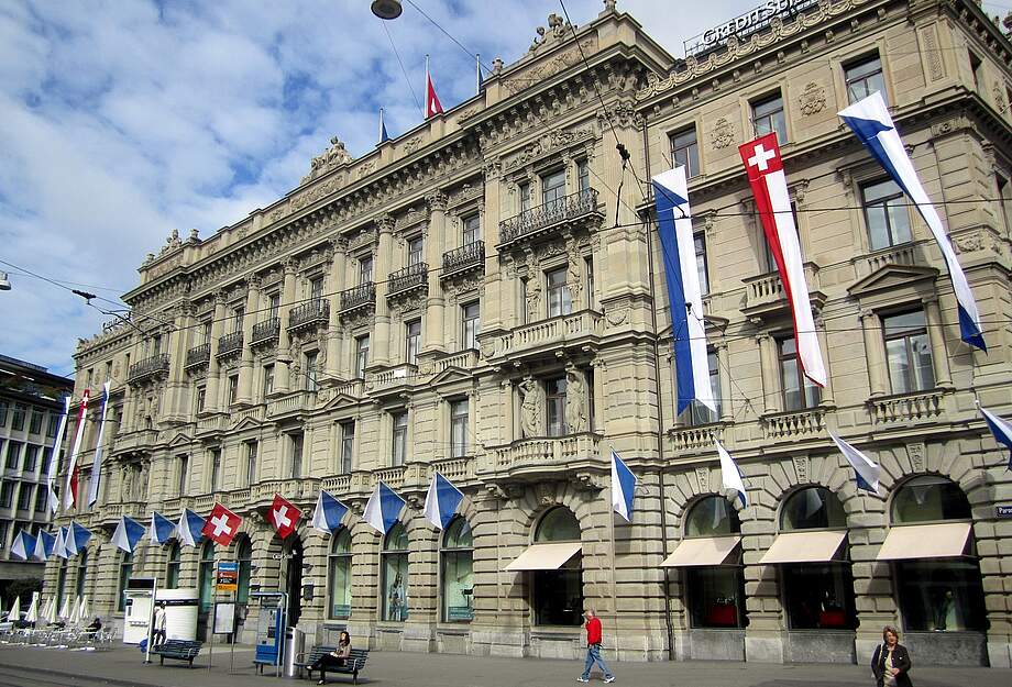 La centrale de la banque Credit Suisse à Zurich