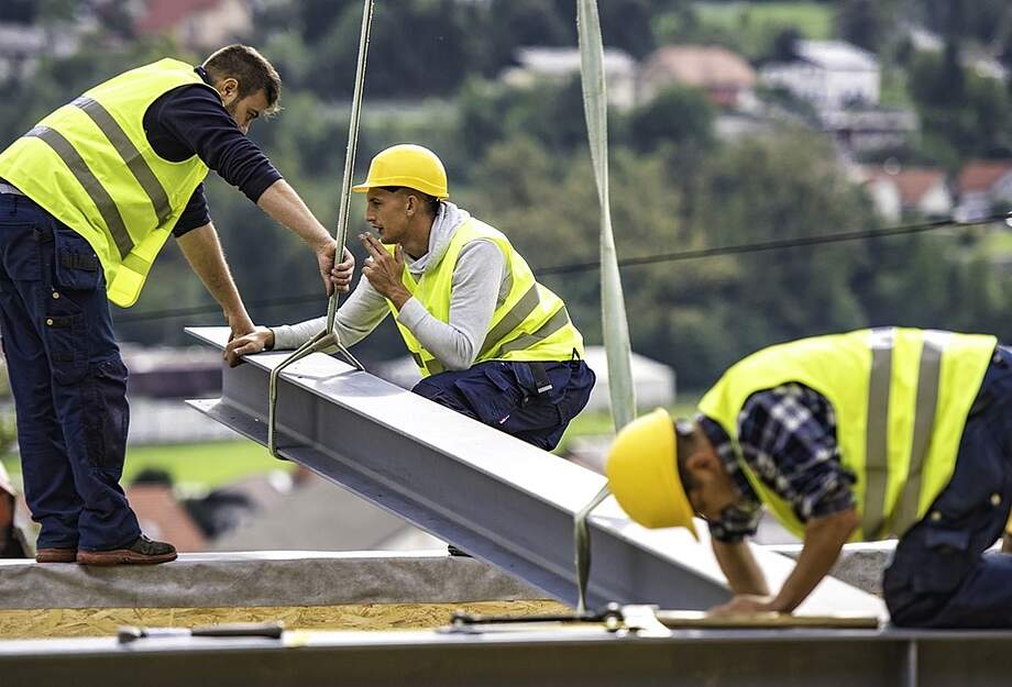 Ouvriers sur un chantier