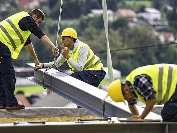 Ouvriers sur un chantier