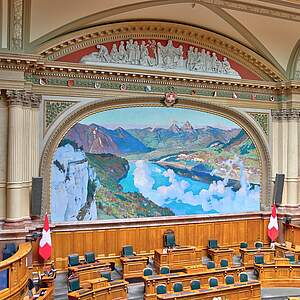 Vue intérieure du Parlement