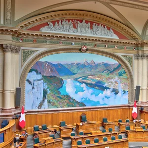 Salle du Conseil national Vue intérieure du Parlement