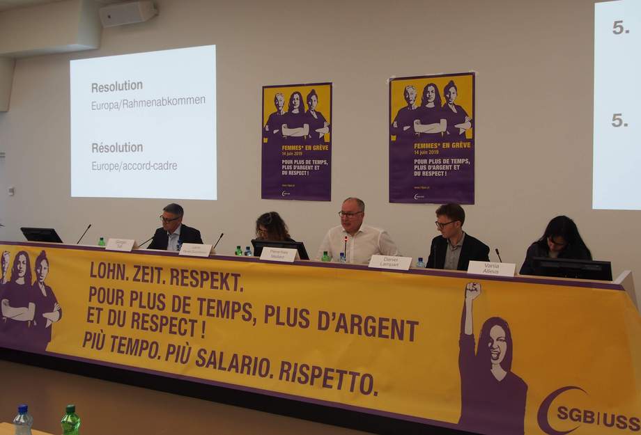 Assemblée des délégué-e-s 05/2019 Photo de Pierre-Yves Maillard, Vania Alleva, etc.