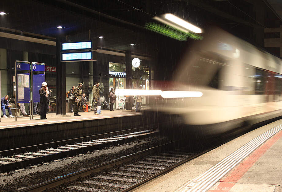 Train à la gare