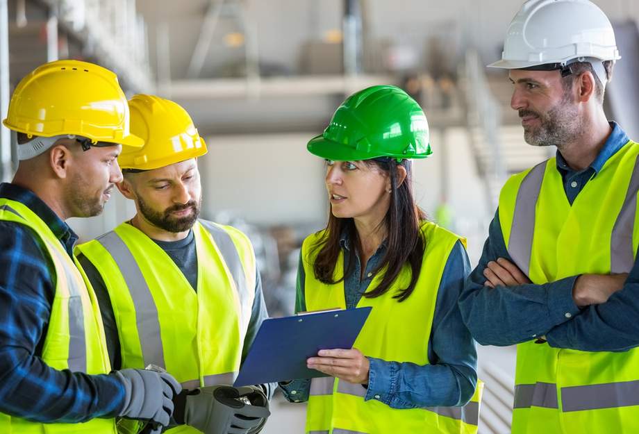 Contrôle sur un site de construction