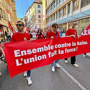 Manifestation à Neuchâtel