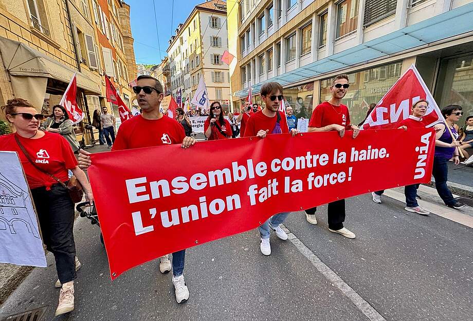Manifestation à Neuchâtel