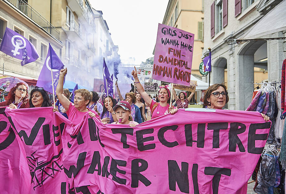 Demonstration in Sitten / Siton am 14.06.2019