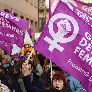 Manif de la grève des femmes le 7 mars 2021 à Luxembourg