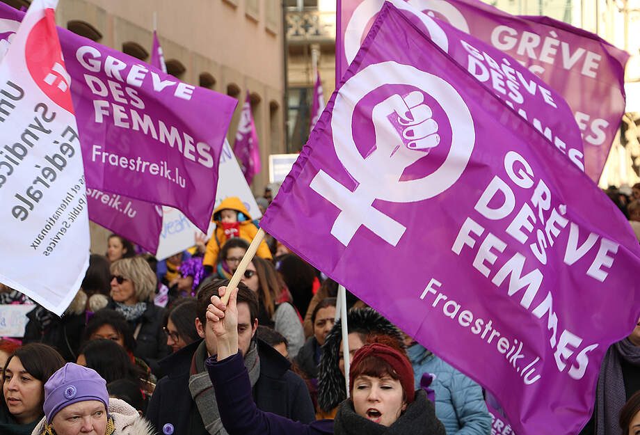 Manif de la grève des femmes le 7 mars 2021 à Luxembourg