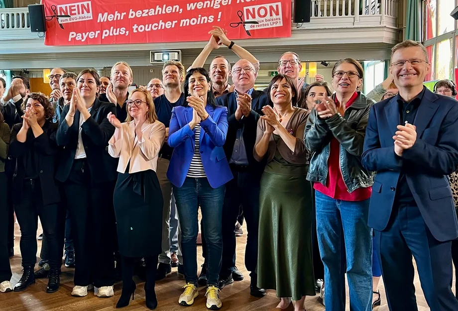 La joie du résultat de la votation : NON à l'arnaque de la LPP