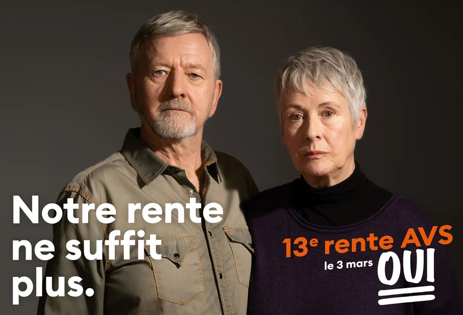 Notre rente ne suffit plus. OUI le 3 mars à la 13e rente AVS